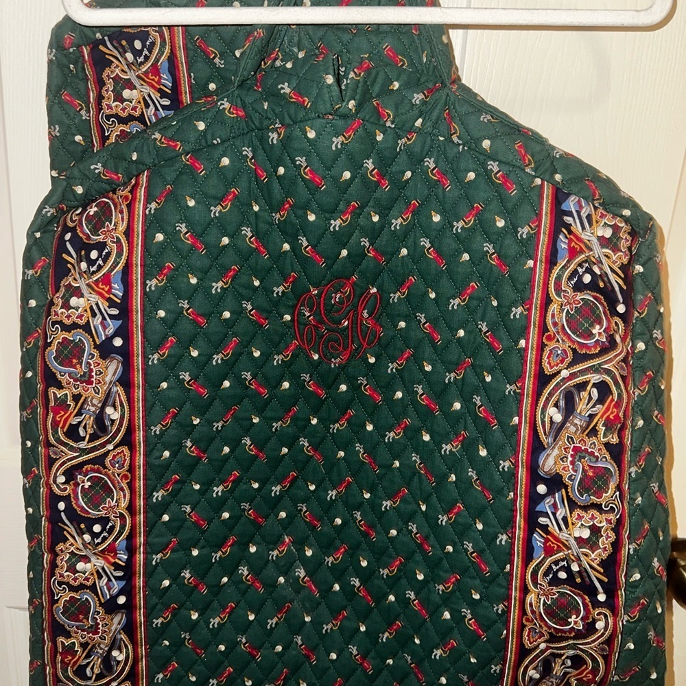 Vera Bradley retired Green Golf printed Quilted Travel garment Bag vintage - Picture 8 of 10